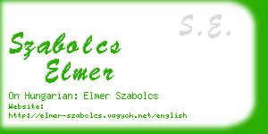 szabolcs elmer business card